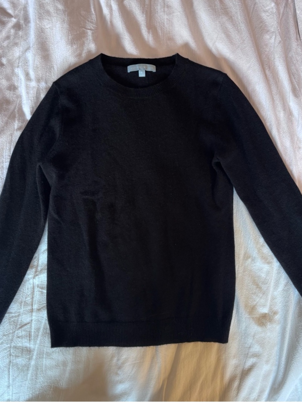 Antonio Melani 100% Cashmere Crew Neck Women’s Sweater, Black, Small
